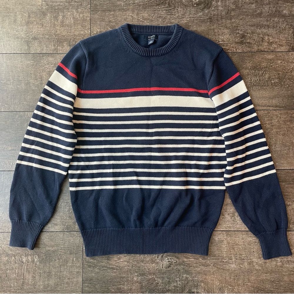 Navy Striped Men's Sweater